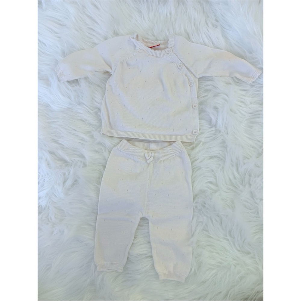 Shilav - baby faint pink Sweater and Pants Set 0-3 months
